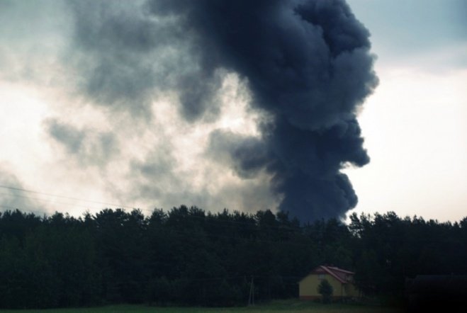 Pożar w JBB w Łysych - zdjęcie #32 - eOstroleka.pl