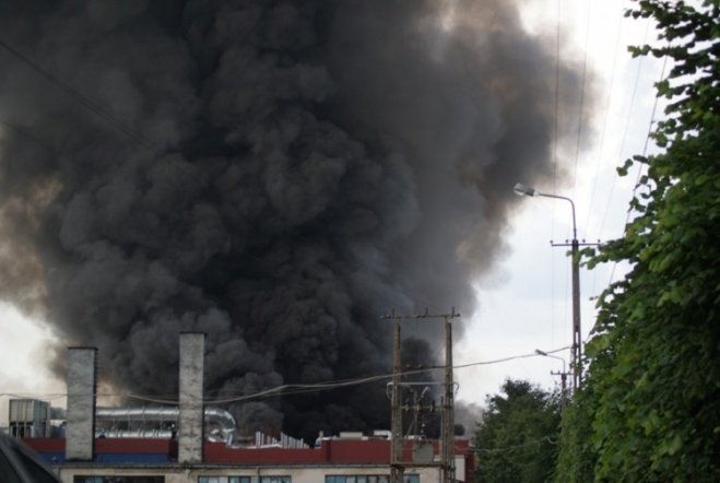Pożar w JBB w Łysych - zdjęcie #6 - eOstroleka.pl