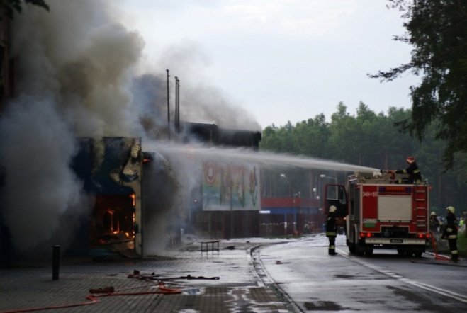 Pożar w JBB w Łysych - zdjęcie #20 - eOstroleka.pl