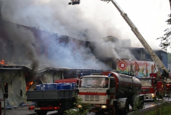 Pożar w JBB w Łysych - zdjęcie #48 - eOstroleka.pl