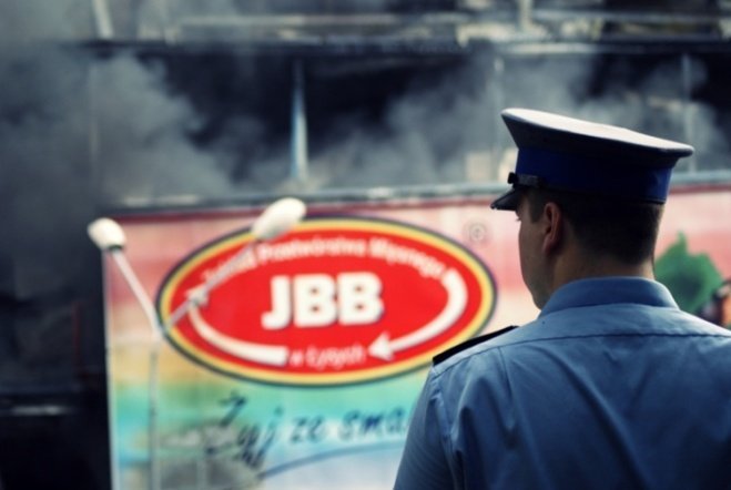 Pożar w JBB w Łysych - zdjęcie #26 - eOstroleka.pl