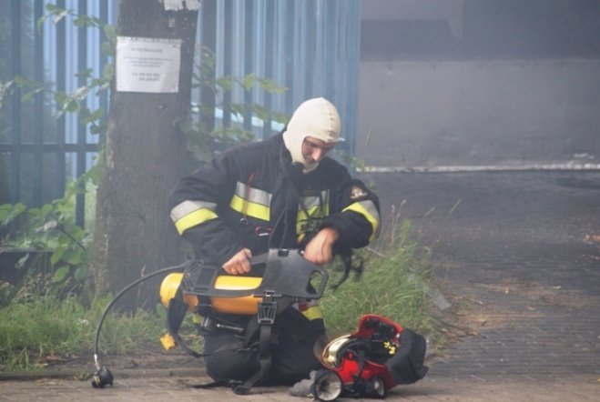 Pożar w JBB w Łysych - zdjęcie #9 - eOstroleka.pl