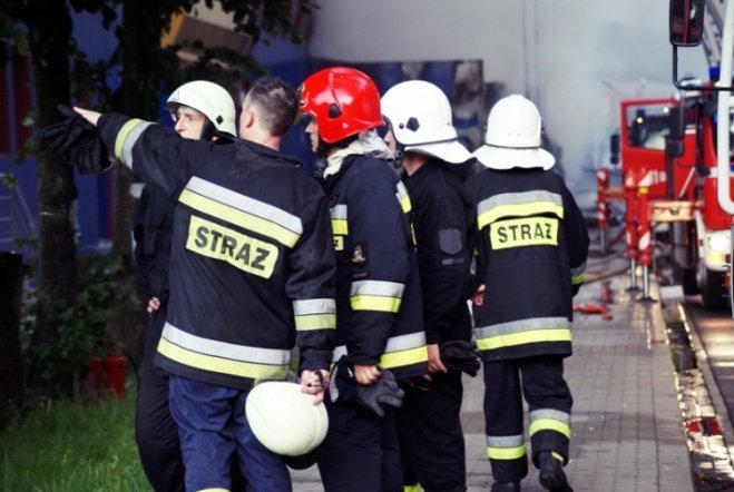 Pożar w JBB w Łysych - zdjęcie #3 - eOstroleka.pl