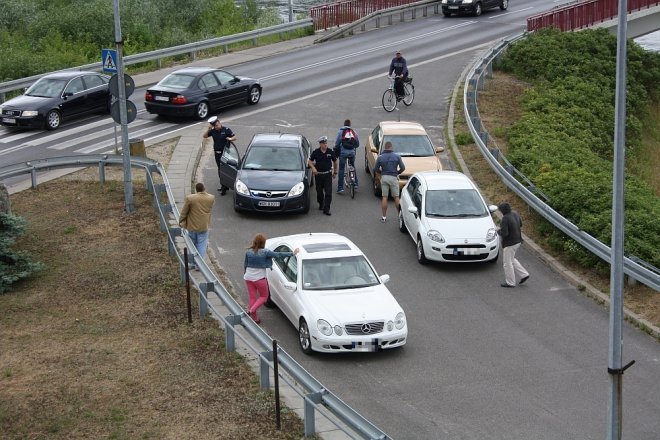 Kolizja 3 aut na nowym moście [11.07.2015] - zdjęcie #11 - eOstroleka.pl
