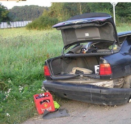 Wypadek w Krasnem (08.08.09) - zdjęcie #3 - eOstroleka.pl