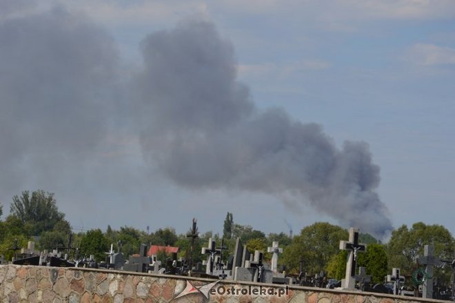 Gigantyczna chmura dymu nad miastem. Ponownie płonie wysypisko śmieci przy Turskiego [23.08.2015] - zdjęcie #8 - eOstroleka.pl