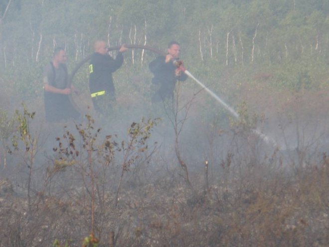 Pożar torfowiska w Piaseczni to celowe podpalenie? Na miejscu znaleziono pusty kanister po paliwie [02.09.2015] - zdjęcie #8 - eOstroleka.pl