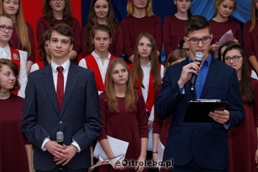 Apel z okazji Narodowego Święta Niepodległości w II LO w Ostrołęce [10.11.2015] - zdjęcie #30 - eOstroleka.pl
