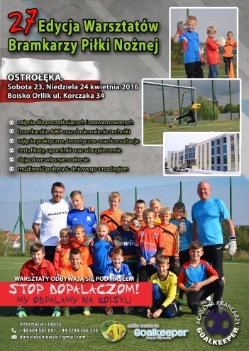 Zapowiedź warsztatów bramkarskich [31.03.2016] - zdjęcie #1 - eOstroleka.pl