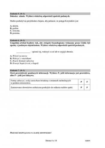 Egzamin gimnazjalny 2016: Język Polski [ARKUSZE EGZAMINACYJNE] - zdjęcie #8 - eOstroleka.pl