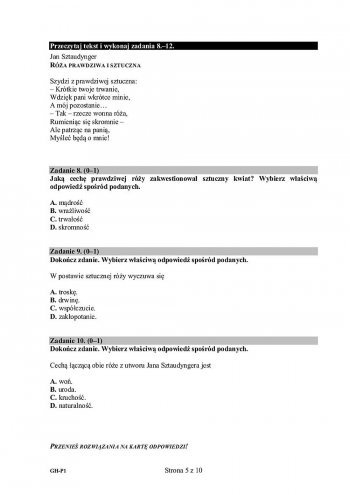 Egzamin gimnazjalny 2016: Język Polski [ARKUSZE EGZAMINACYJNE] - zdjęcie #7 - eOstroleka.pl