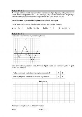Egzamin gimnazjalny 2016: Matematyka [ARKUSZE EGZAMINACYJNE] - zdjęcie #7 - eOstroleka.pl