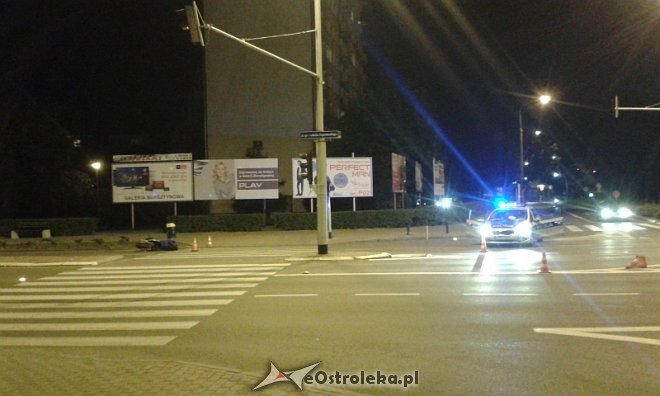 Wypadek motocyklisty w centrum Ostrołęki [ZDJĘCIA] - zdjęcie #6 - eOstroleka.pl