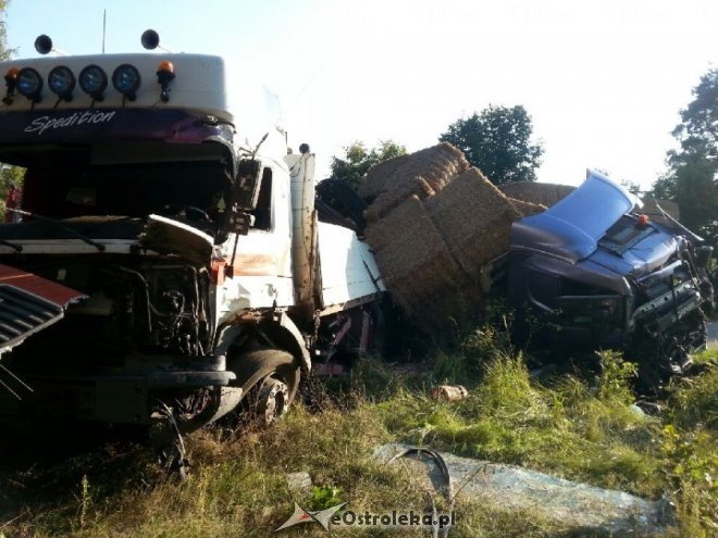 Zderzenie dwóch ciężarówek w Chudku [08.09.2016] - zdjęcie #5 - eOstroleka.pl