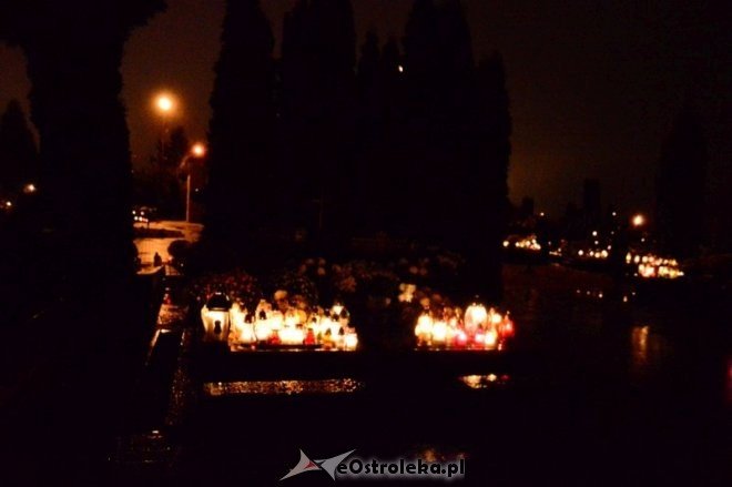 Wszystkich Świętych: Cmentarz nocą [01.11.2016] - zdjęcie #37 - eOstroleka.pl