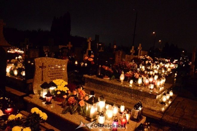Wszystkich Świętych: Cmentarz nocą [01.11.2016] - zdjęcie #43 - eOstroleka.pl