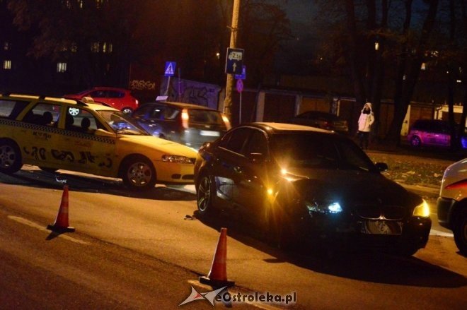 Ostrołęka: Kolizja bmw i taksówki przy Witosa [08.11.2016] - zdjęcie #8 - eOstroleka.pl