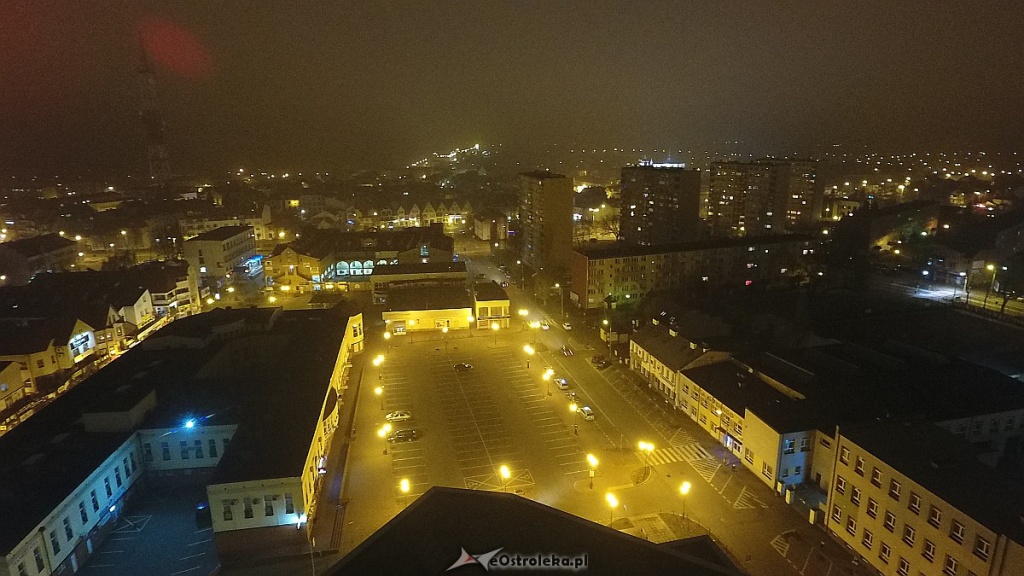 Ostrołęka z lotu ptaka nocą [25.11.2016] - zdjęcie #1 - eOstroleka.pl