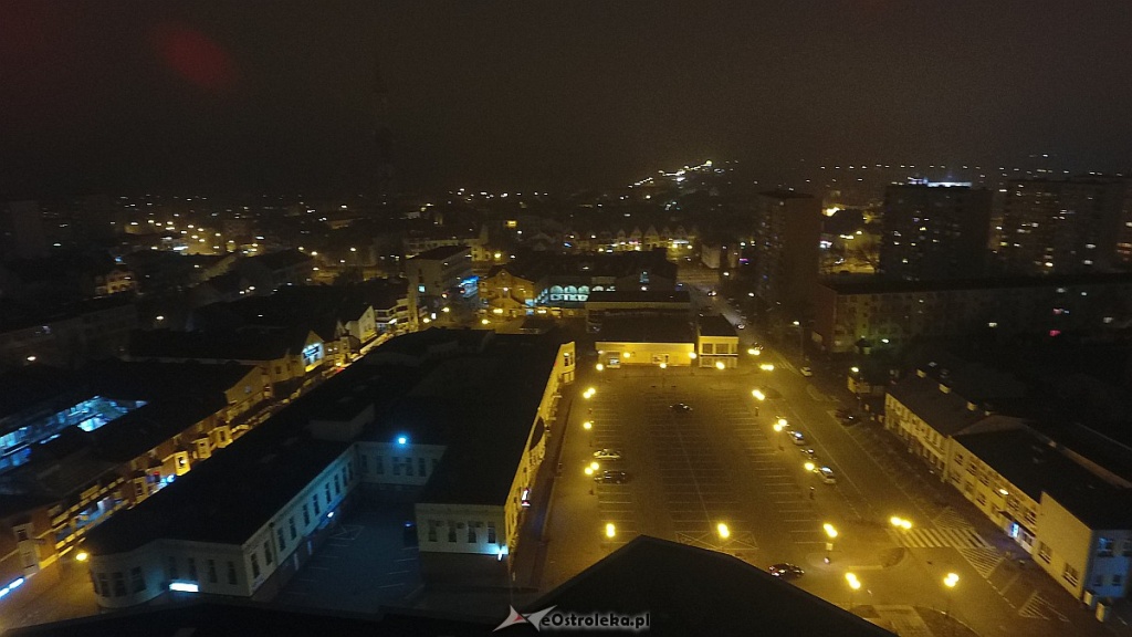 Ostrołęka z lotu ptaka nocą [25.11.2016] - zdjęcie #2 - eOstroleka.pl