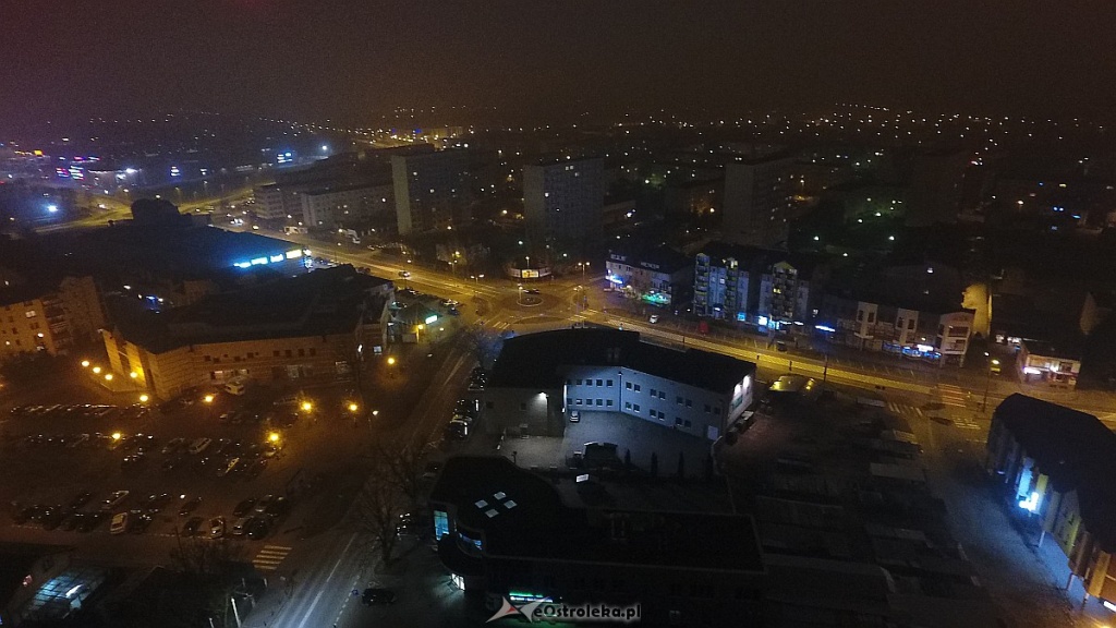 Ostrołęka z lotu ptaka nocą [25.11.2016] - zdjęcie #8 - eOstroleka.pl