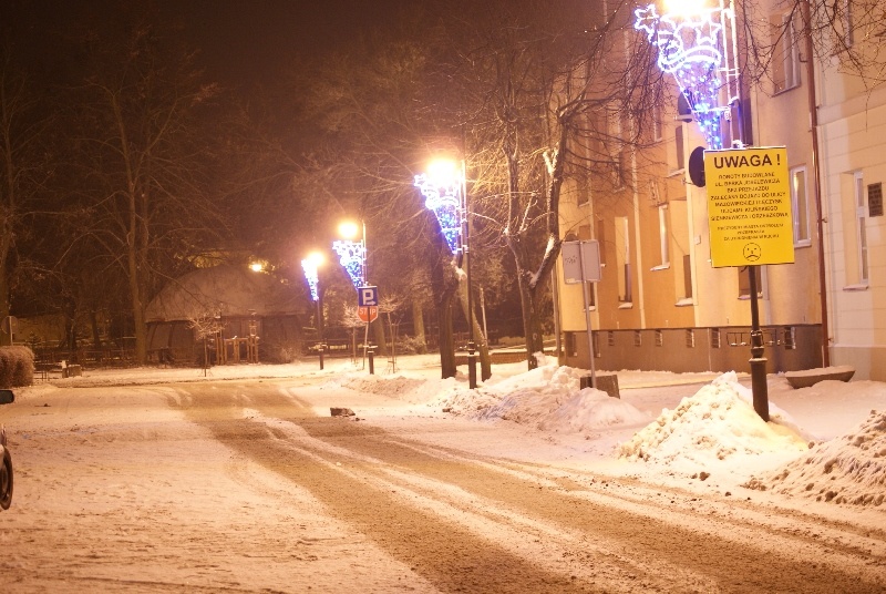 Ostrołęka nocą (21.12.09) - zdjęcie #1 - eOstroleka.pl