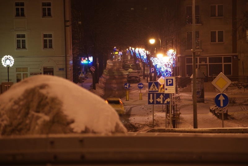 Ostrołęka nocą (21.12.09) - zdjęcie #8 - eOstroleka.pl