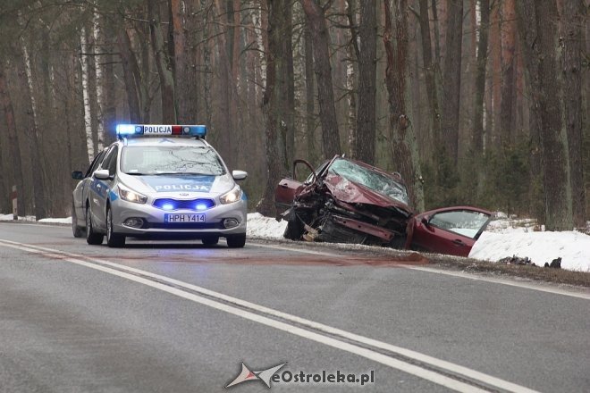 „Czołówka” w Borowcach pod Ostrołęką. Dwie osoby trafiły do szpitala [06.02.2017 - zdjęcie #3 - eOstroleka.pl