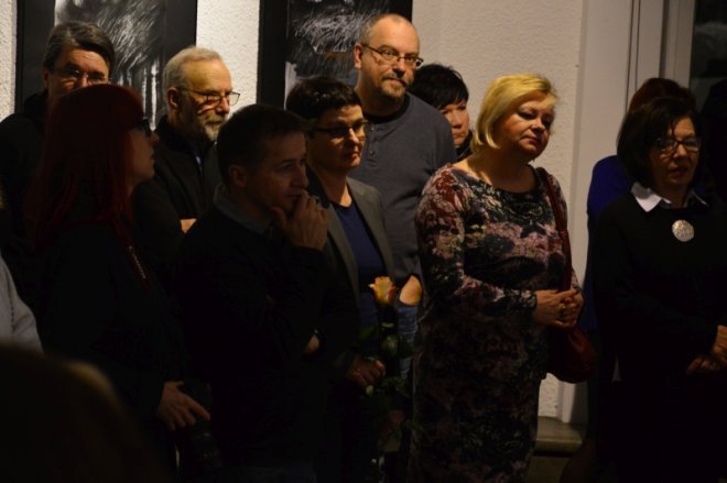 Wernisaż wystawy malarstwa Piotra Kobrzyńskiego [09.02.2017] - zdjęcie #9 - eOstroleka.pl