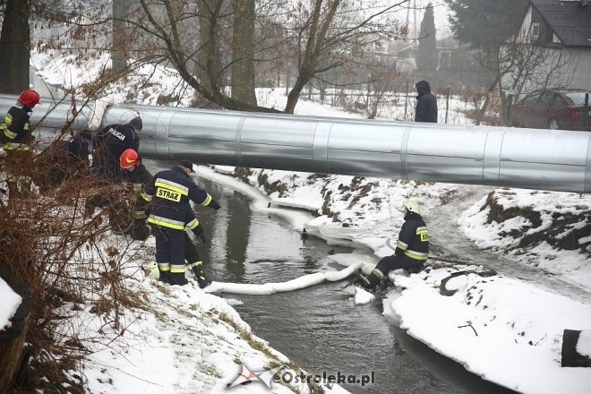 Wyciek ropy do rzeki w Ostrołęce [17.02.2017] - zdjęcie #4 - eOstroleka.pl